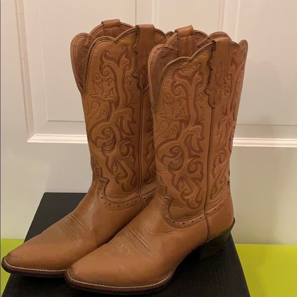 Leather cowboy boots